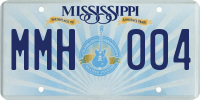 MS license plate MMH004
