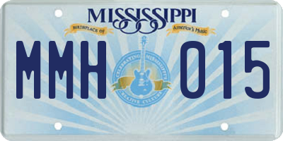 MS license plate MMH015