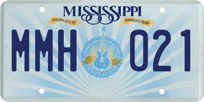 MS license plate MMH021