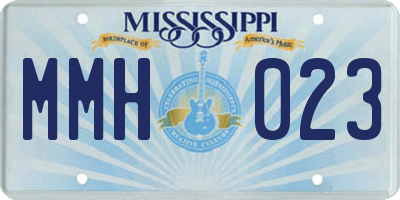 MS license plate MMH023