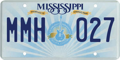 MS license plate MMH027