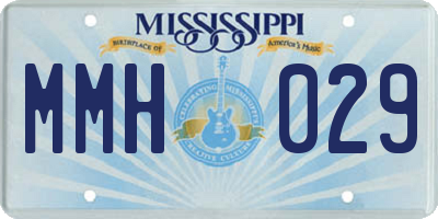MS license plate MMH029