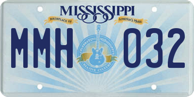 MS license plate MMH032