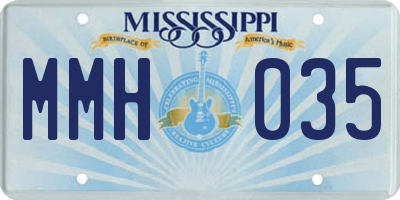 MS license plate MMH035