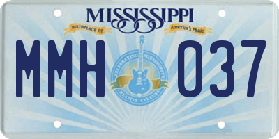MS license plate MMH037