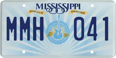 MS license plate MMH041