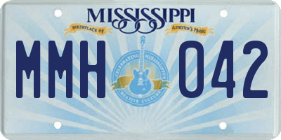 MS license plate MMH042
