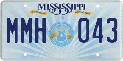 MS license plate MMH043