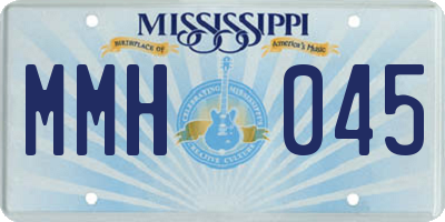 MS license plate MMH045