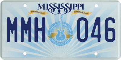 MS license plate MMH046