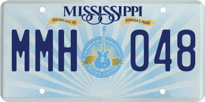 MS license plate MMH048