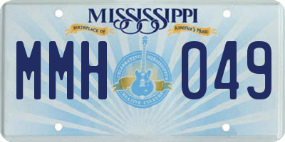 MS license plate MMH049