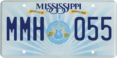 MS license plate MMH055