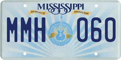 MS license plate MMH060
