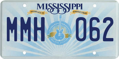 MS license plate MMH062