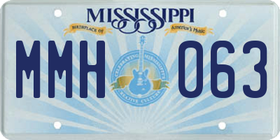 MS license plate MMH063