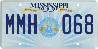 MS license plate MMH068