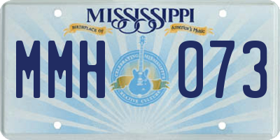 MS license plate MMH073