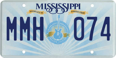 MS license plate MMH074