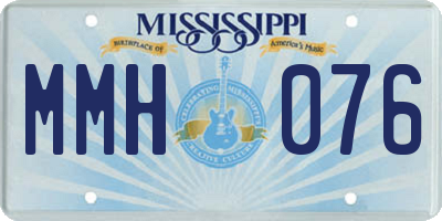 MS license plate MMH076