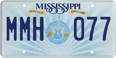 MS license plate MMH077