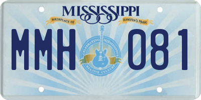 MS license plate MMH081