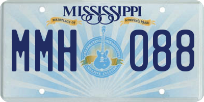 MS license plate MMH088