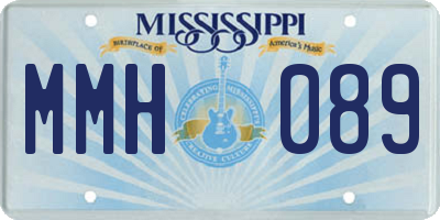 MS license plate MMH089