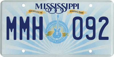 MS license plate MMH092