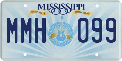 MS license plate MMH099