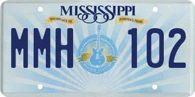 MS license plate MMH102