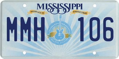 MS license plate MMH106