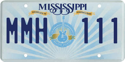 MS license plate MMH111