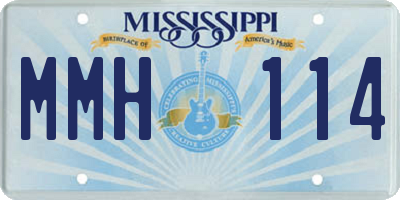 MS license plate MMH114