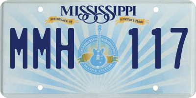 MS license plate MMH117