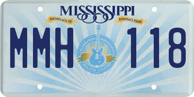 MS license plate MMH118
