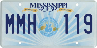 MS license plate MMH119