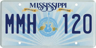 MS license plate MMH120