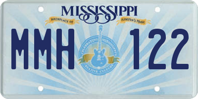 MS license plate MMH122