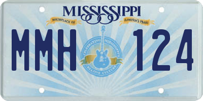 MS license plate MMH124