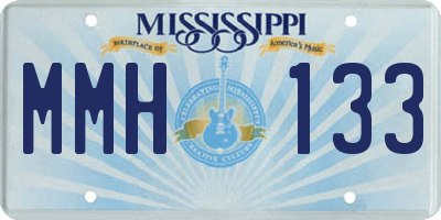 MS license plate MMH133