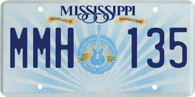 MS license plate MMH135