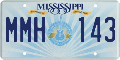 MS license plate MMH143