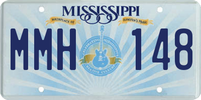 MS license plate MMH148