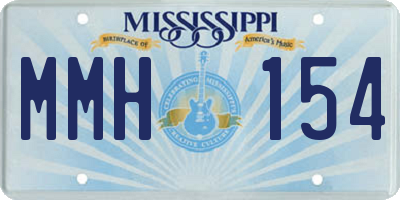 MS license plate MMH154