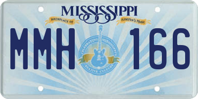 MS license plate MMH166