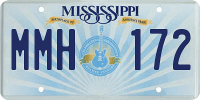 MS license plate MMH172