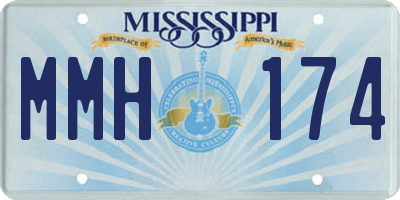 MS license plate MMH174
