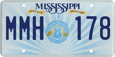 MS license plate MMH178