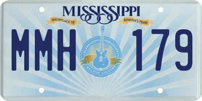 MS license plate MMH179